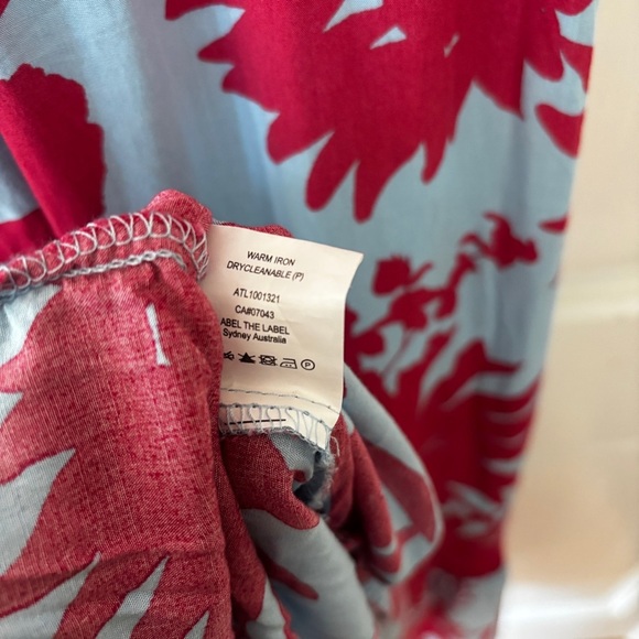 Abel the Label Floral Printed Smocked Waist High Low Midi Maxi Dress Size Medium - Picture 12 of 15